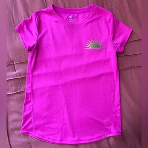 All In Motion Size 10/12 Pink Graphic Silky Shirt